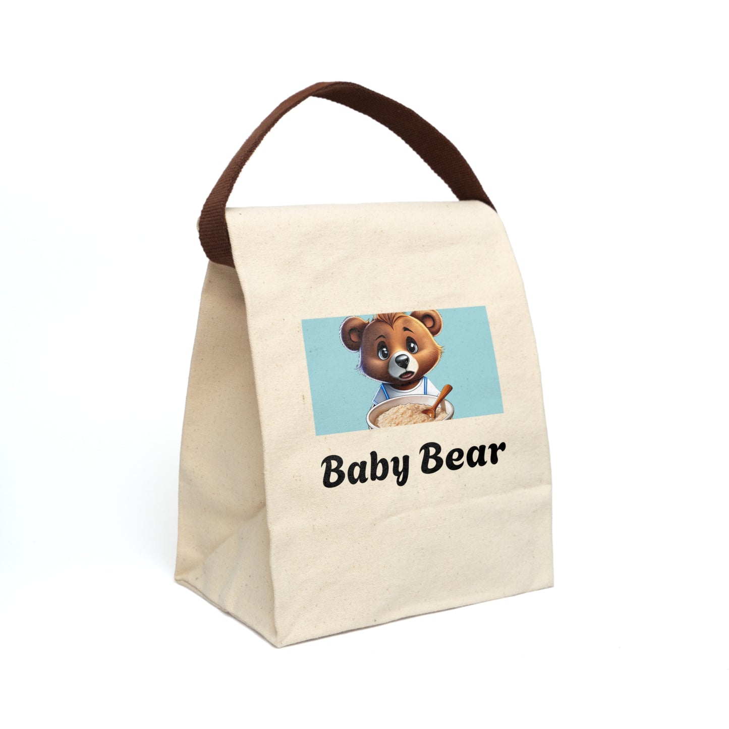 Baby Bear Canvas Lunch Bag with Strap