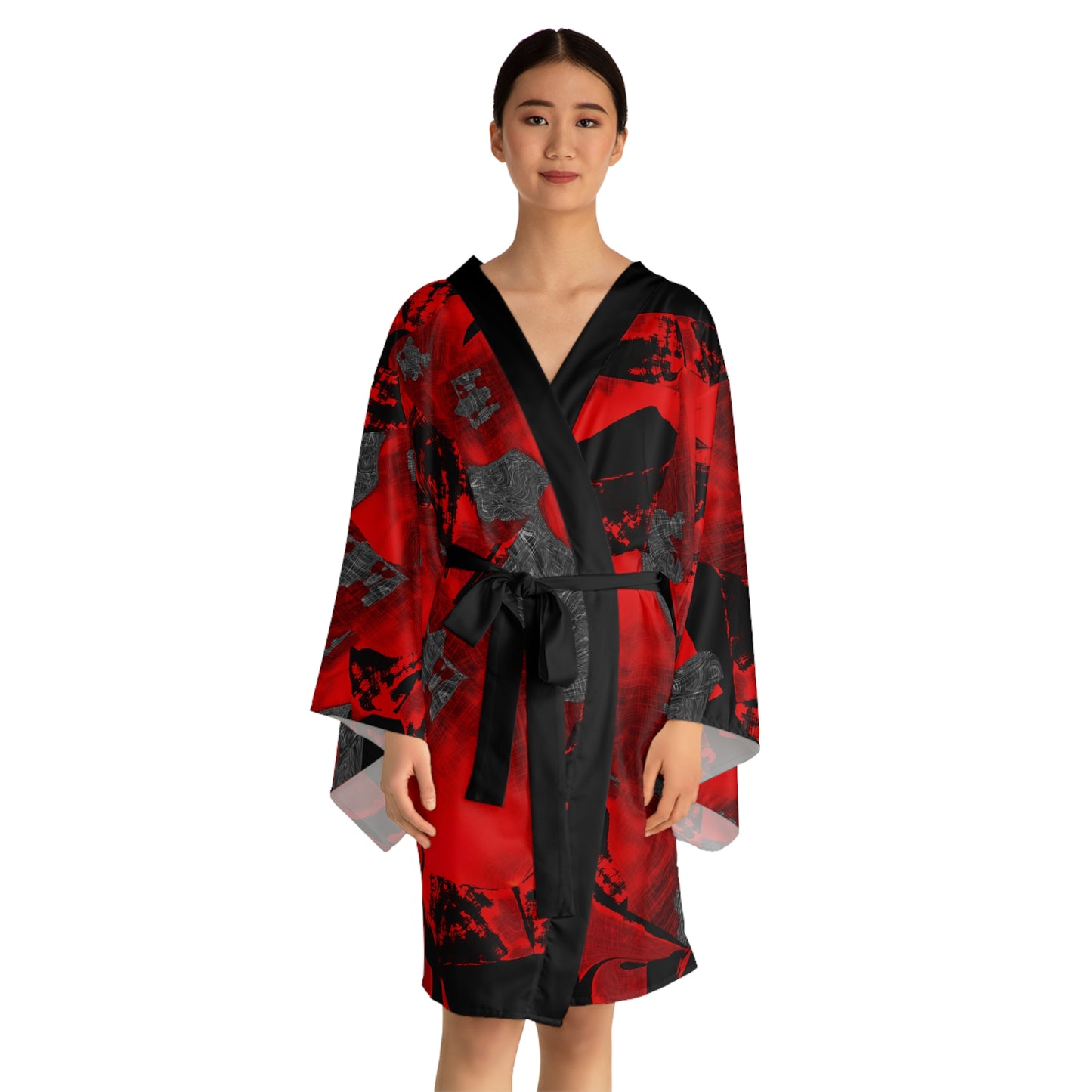 Chi City Cafe Long Sleeve Kimono Robe