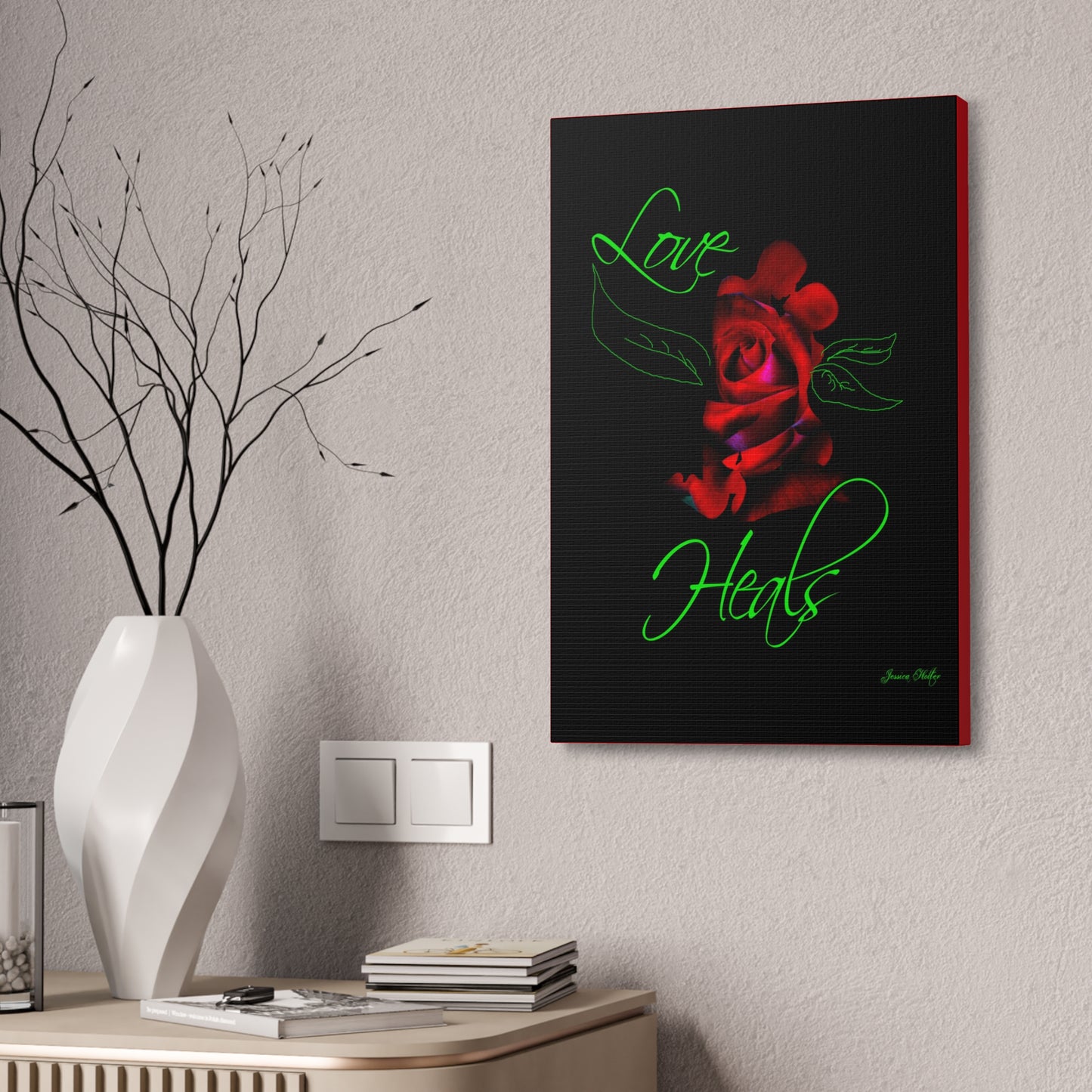 Love Heals Canvas Stretched Wall Art