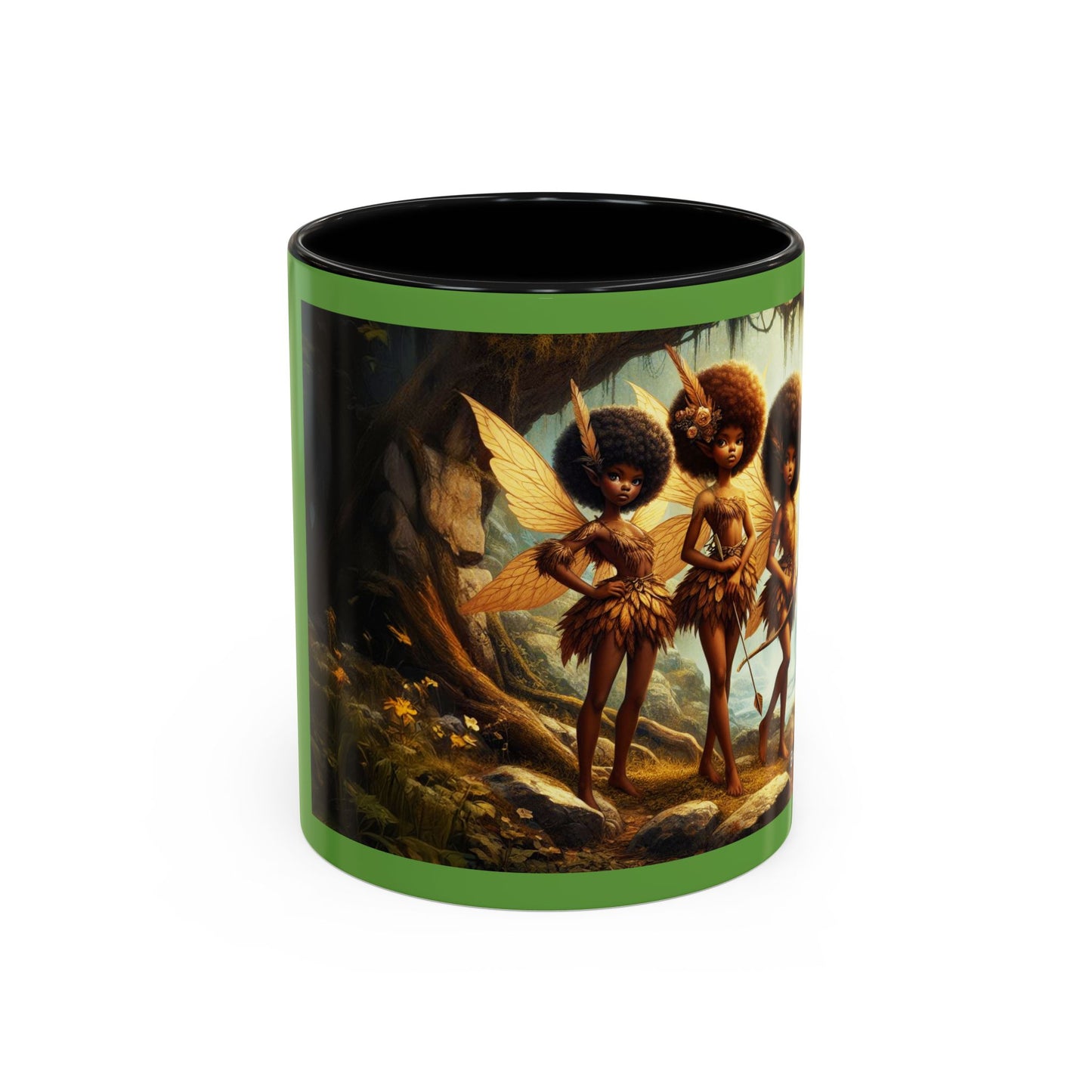 Brown Fairy Warriors in Woods Mug (11oz)