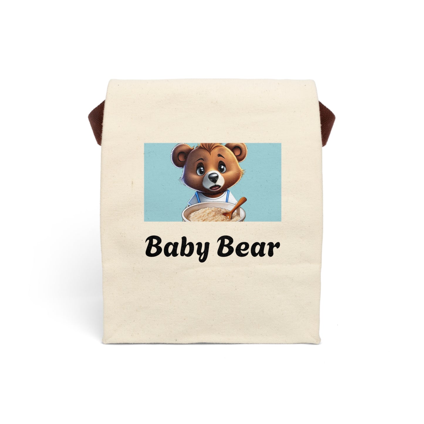 Baby Bear Canvas Lunch Bag with Strap