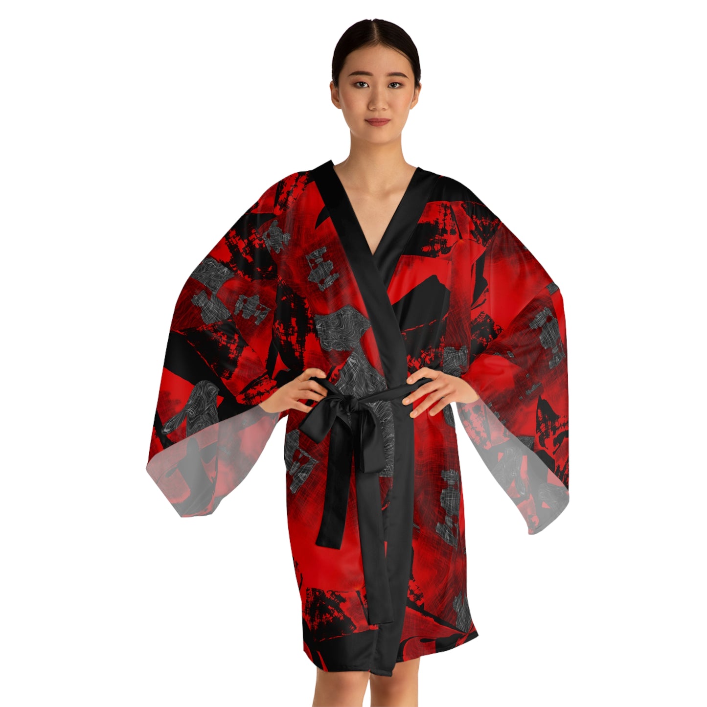 Chi City Cafe Long Sleeve Kimono Robe