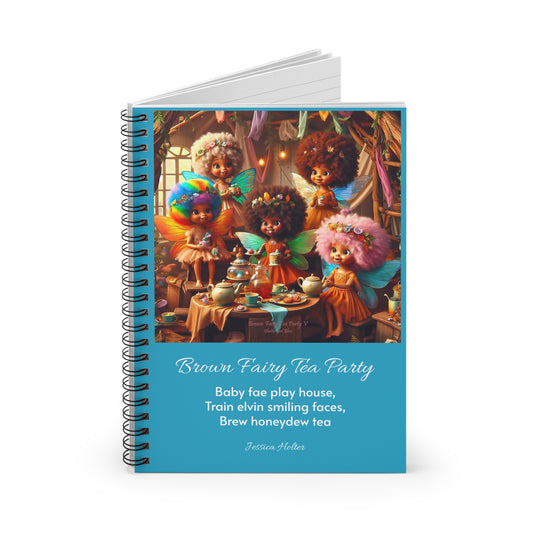 Brown Fairy Party Spiral Notebook - Ruled Line