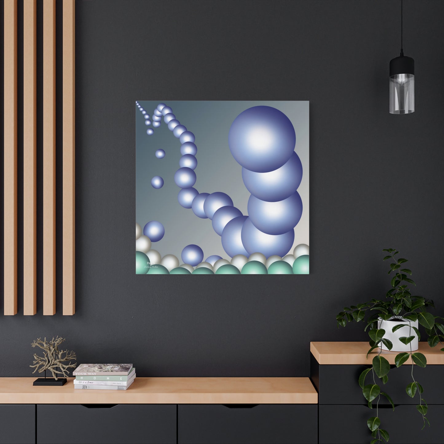 Pearls Wall Art on Stretched Canvas