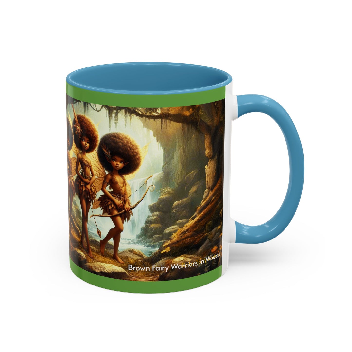 Brown Fairy Warriors in Woods Mug (11oz)