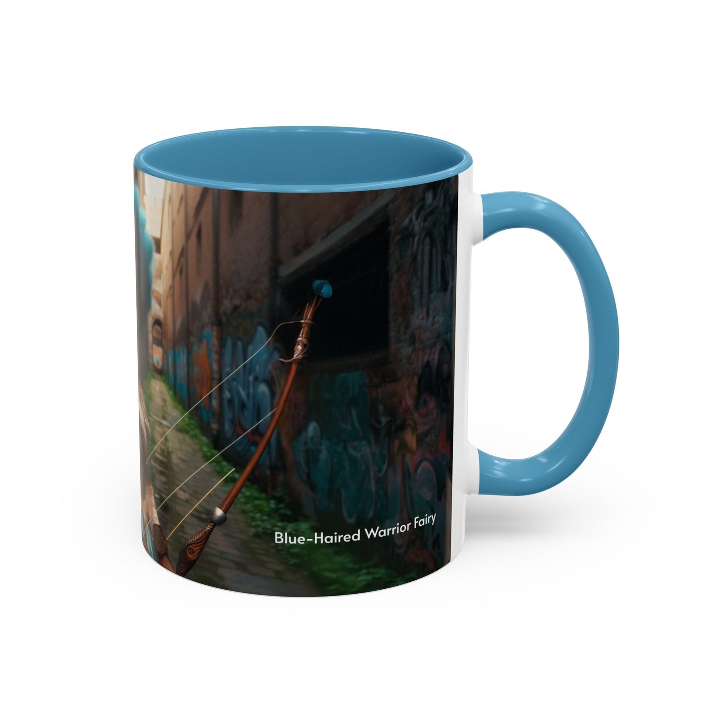 Blue-Haired Warrior Fairy Mug (11oz)