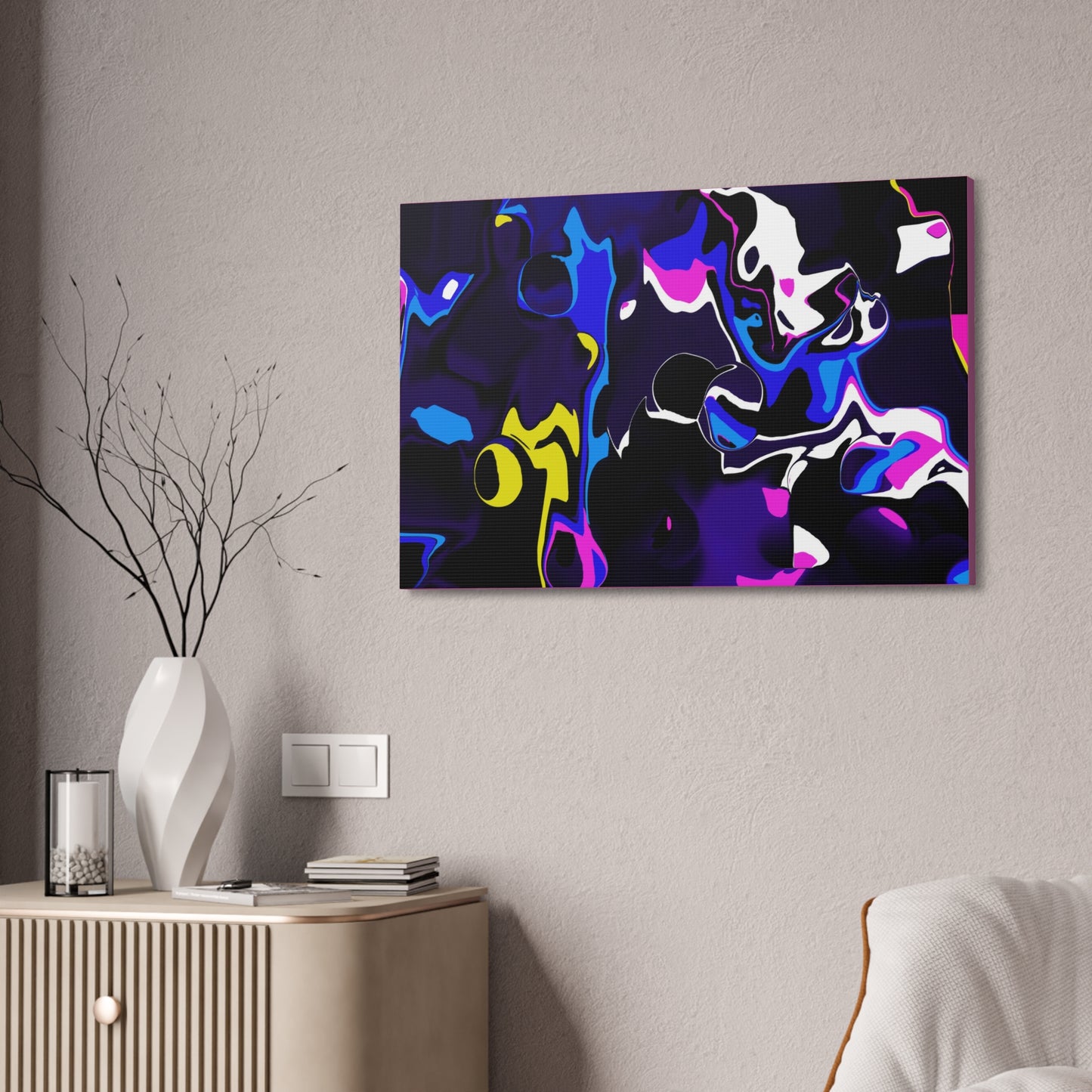 Hippie Matrix Canvas Stretched Wall Art