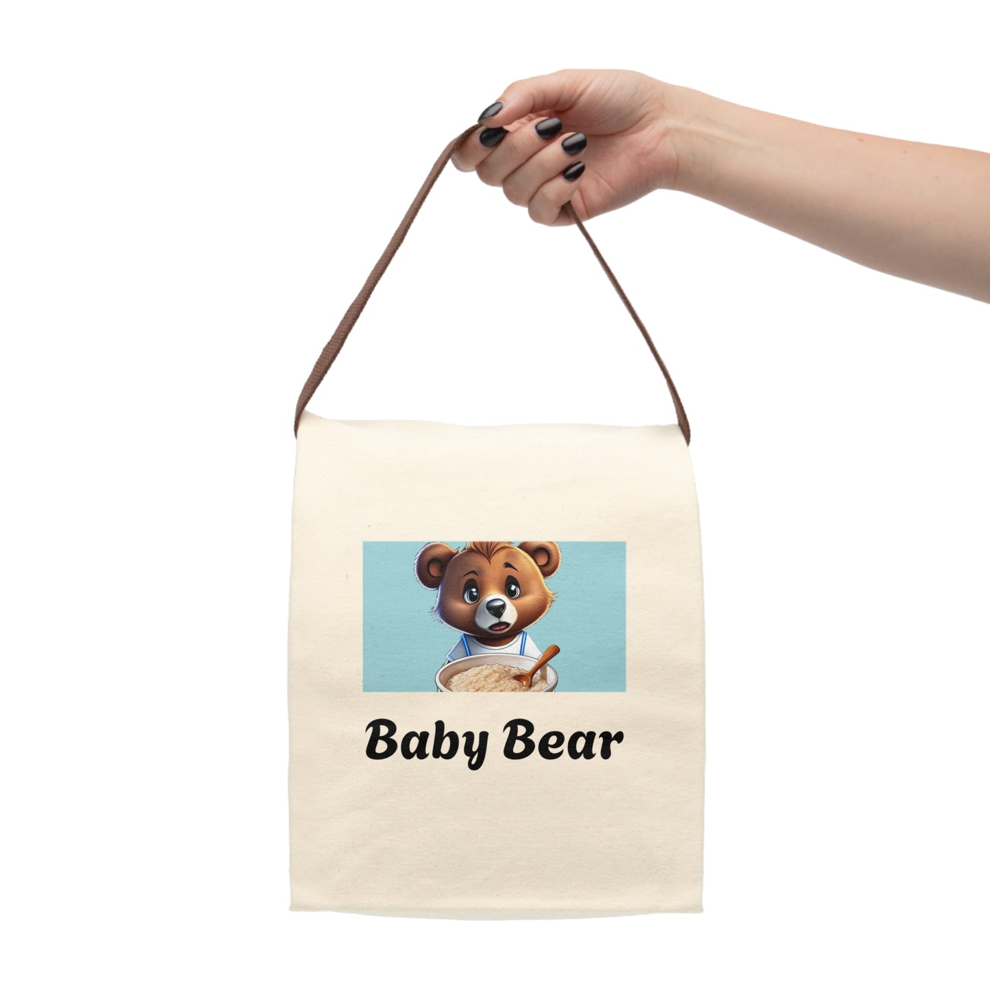 Baby Bear Canvas Lunch Bag with Strap