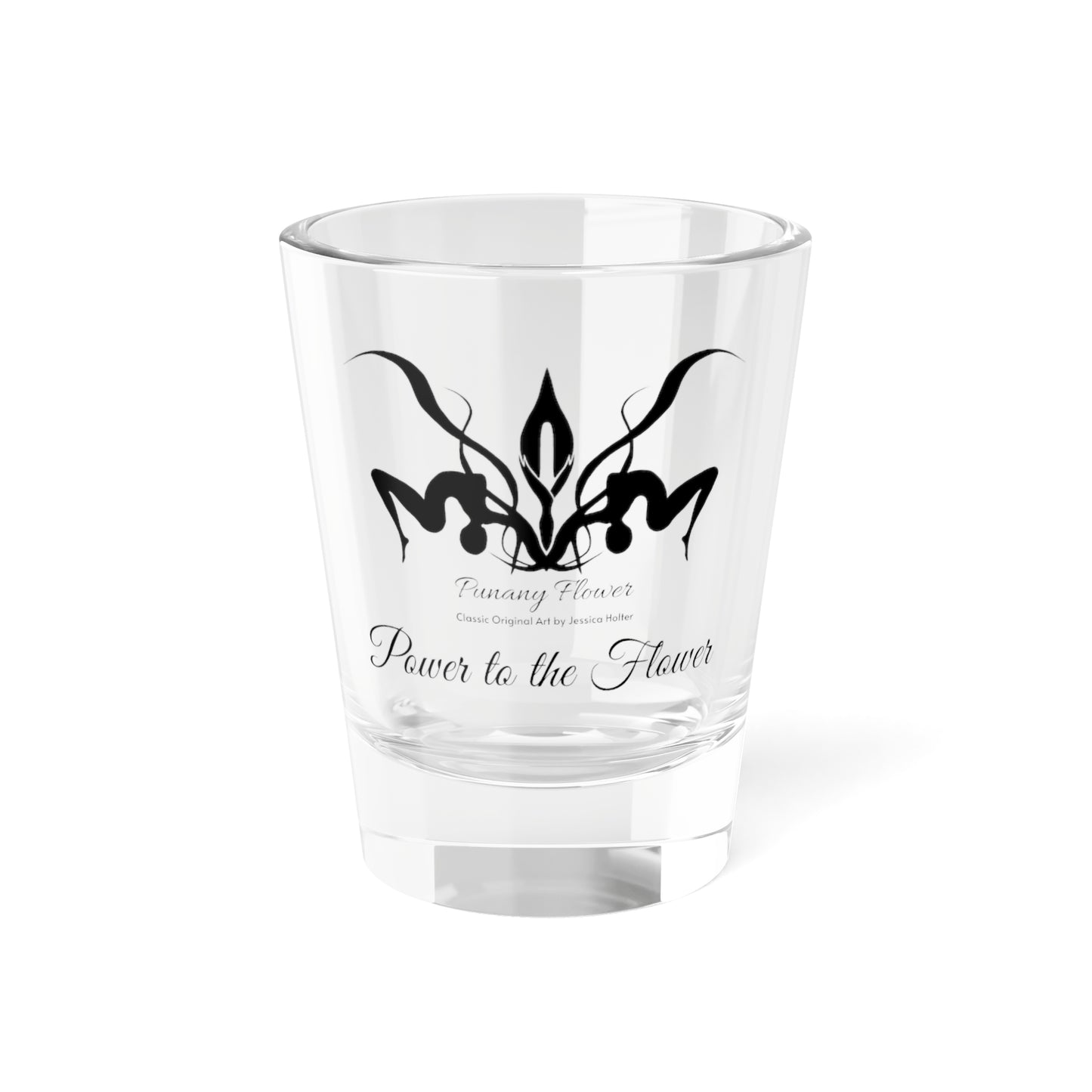 Power to the Flower Classic Original Shot Glass, 1.5oz