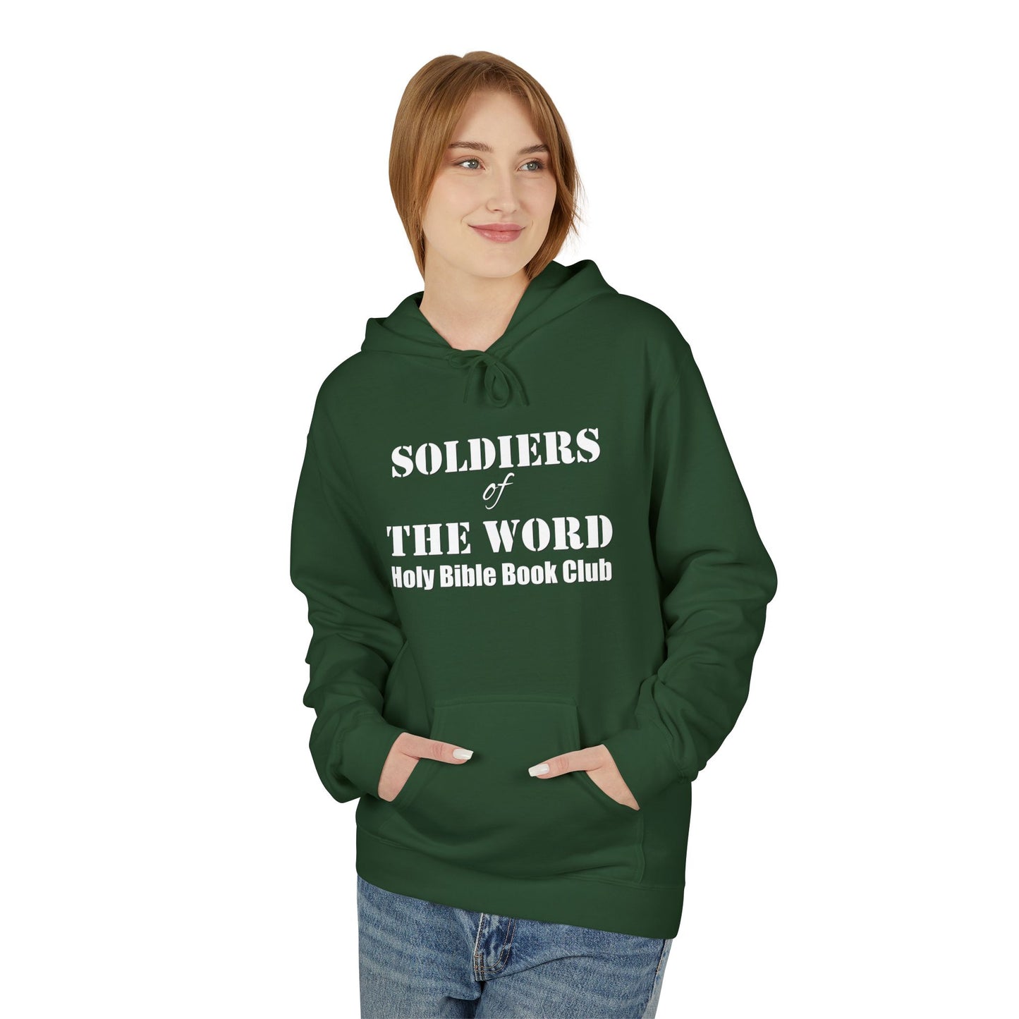 Soldiers of the Word: Holy Bible Book Club ~ Unisex Midweight Softstyle Fleece Hoodie