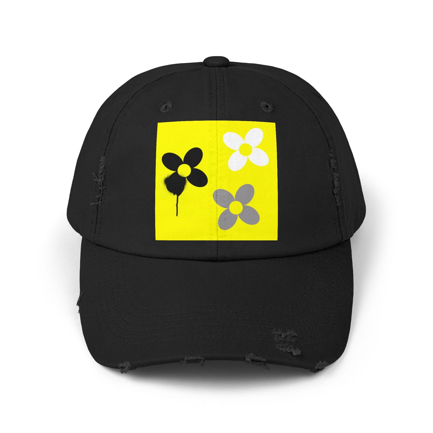 Simple Flowers Distressed Cap