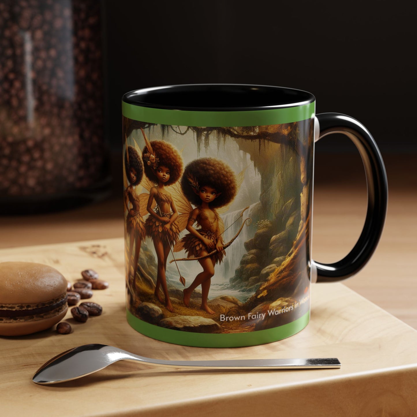 Brown Fairy Warriors in Woods Mug (11oz)