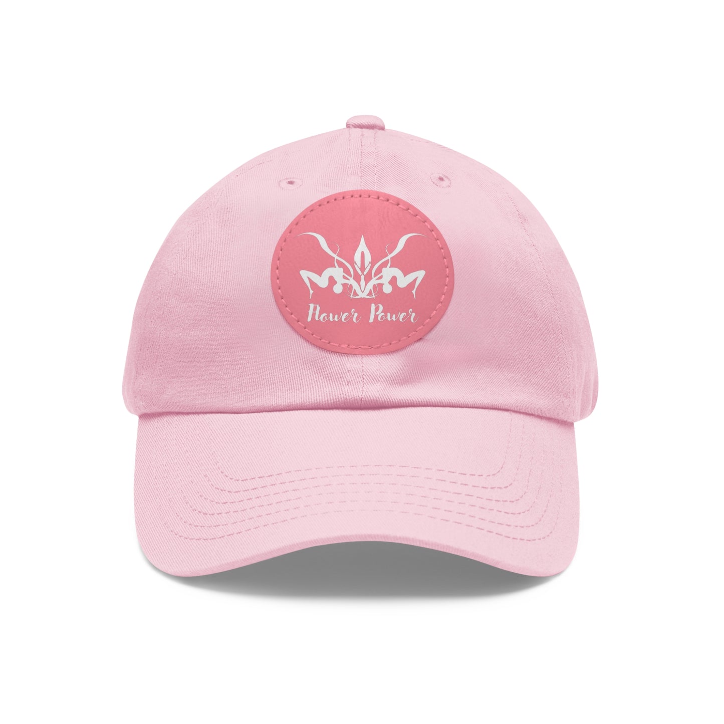 Flower Power Cap with Leather Patch (Round)