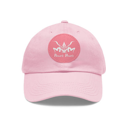 Flower Power Cap with Leather Patch (Round)