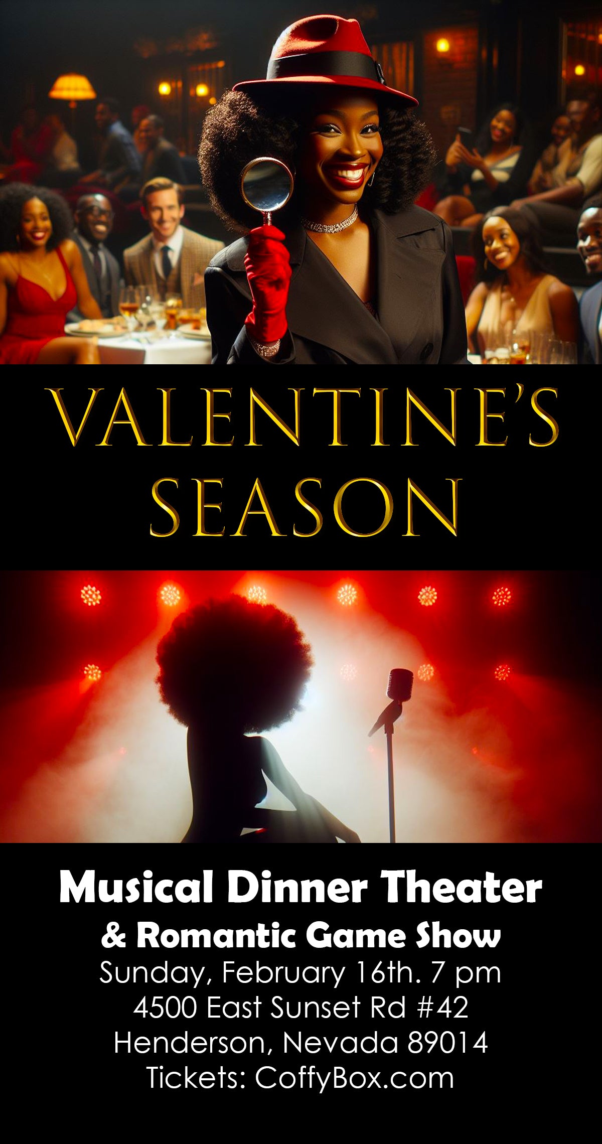 FEB 16 ~ Valentine's in Las Vegas Khoree the Poet and Jessica Holter present A Soulful Musical Dinner Theater Show