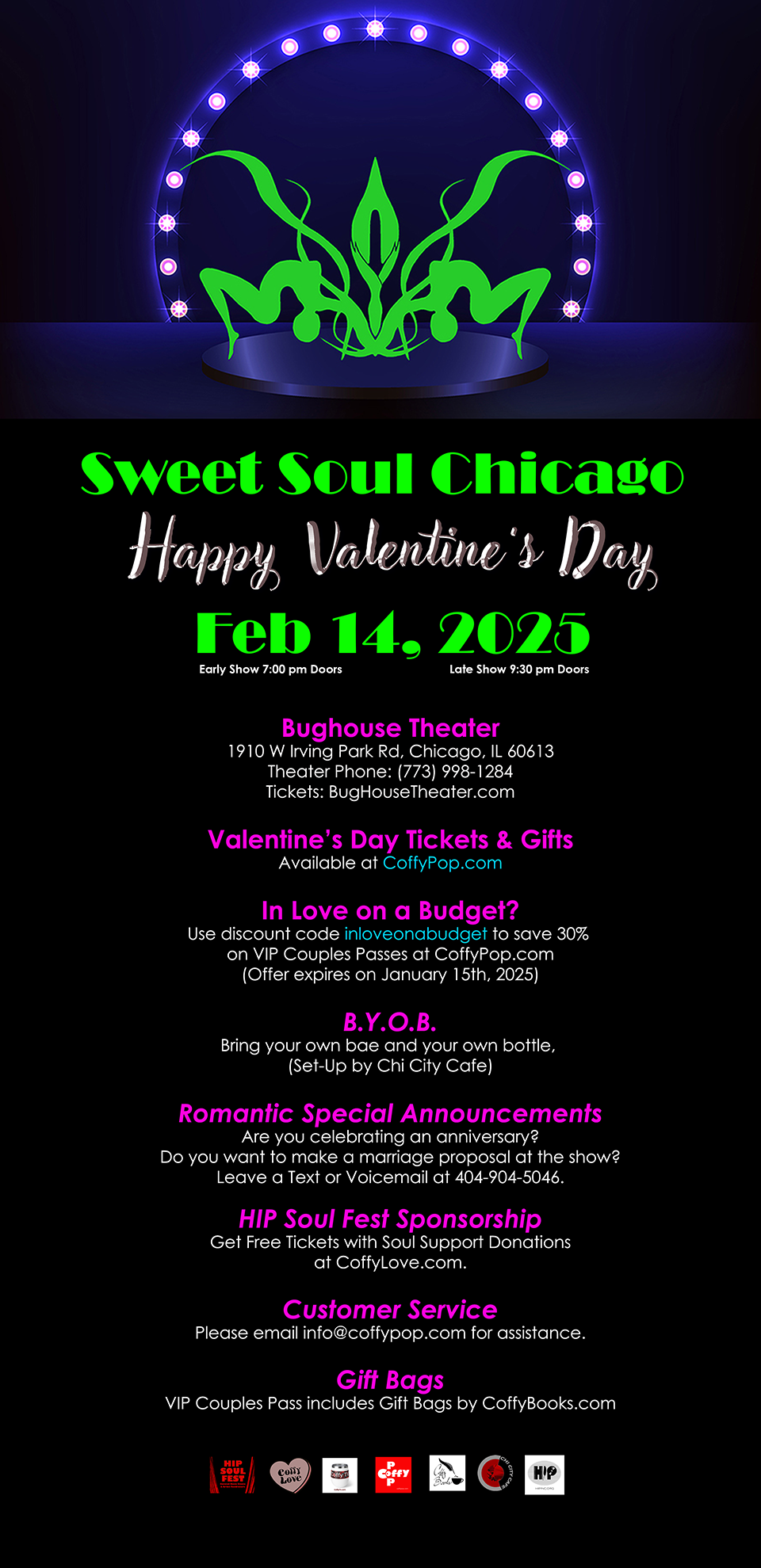 FEB 14, 2025 ~ "Sweet Soul Chicago" A Musical Cabaret & Romantic Game Show